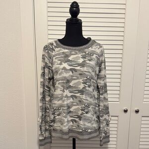 Hem & Thread Gray Camouflage Sweatshirt